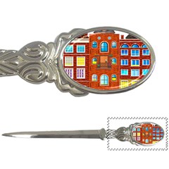 Town-buildings-old-brick-building Letter Opener