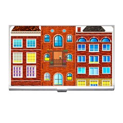 Town-buildings-old-brick-building Business Card Holder