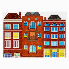 Town-buildings-old-brick-building Large Glasses Cloth (2 Sides) by Sudhe