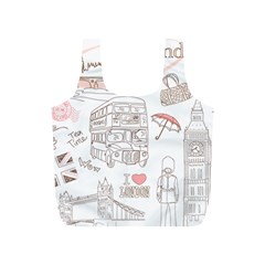 London-paris-drawing-vector-london-comics Full Print Recycle Bag (s) by Sudhe