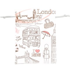 London-paris-drawing-vector-london-comics  Lightweight Drawstring Pouch (xl) by Sudhe