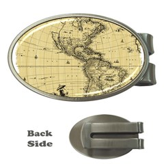 Map-vintage-old-ancient-antique Money Clips (oval) 