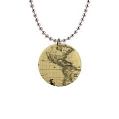 Map-vintage-old-ancient-antique 1  Button Necklace