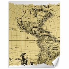 Map-vintage-old-ancient-antique Canvas 12  X 16 