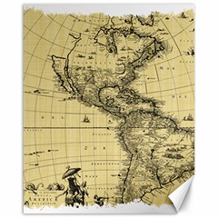 Map-vintage-old-ancient-antique Canvas 16  X 20 