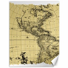 Map-vintage-old-ancient-antique Canvas 36  X 48 