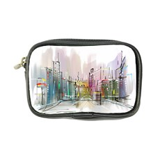 Drawing-watercolor-painting-city Coin Purse