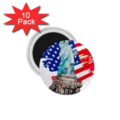 Statue Of Liberty Independence Day Poster Art 1 75  Magnets (10 Pack) 