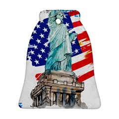 Statue Of Liberty Independence Day Poster Art Ornament (bell) by Sudhe