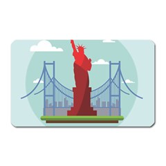 New-york-usa-liberty-landmark Magnet (rectangular)