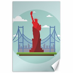 New-york-usa-liberty-landmark Canvas 20  X 30 