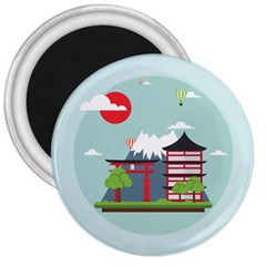 Japan-landmark-landscape-view 3  Magnets