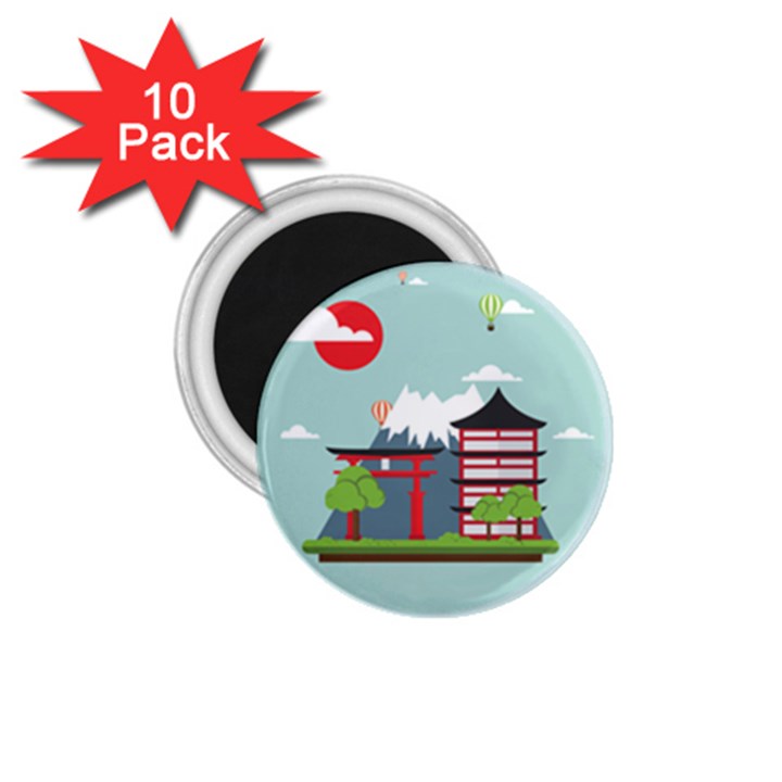 Japan-landmark-landscape-view 1.75  Magnets (10 pack) 