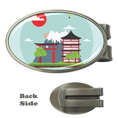 Japan-landmark-landscape-view Money Clips (oval) 