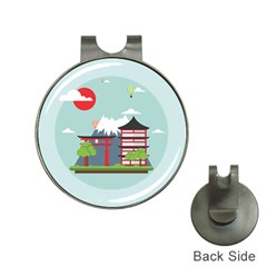 Japan-landmark-landscape-view Hat Clips With Golf Markers by Sudhe