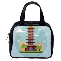 China-landmark-landscape-chinese Classic Handbag (One Side)