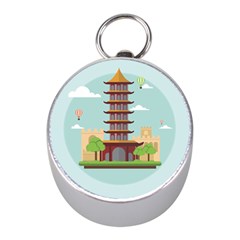 China-landmark-landscape-chinese Mini Silver Compasses