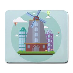 Amsterdam-landmark-landscape Large Mousepads