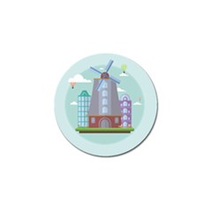 Amsterdam-landmark-landscape Golf Ball Marker