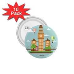 London-watch-landmark-england 1 75  Buttons (10 Pack)