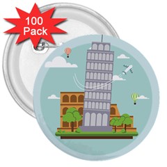 Roma-landmark-landscape-italy-rome 3  Buttons (100 Pack) 