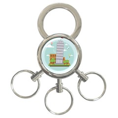 Roma-landmark-landscape-italy-rome 3-ring Key Chain