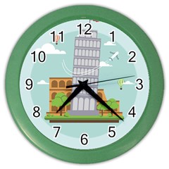 Roma-landmark-landscape-italy-rome Color Wall Clock