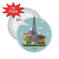 Paris-france-french-europe-travel 2 25  Buttons (10 Pack) 
