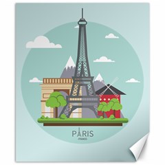 Paris-france-french-europe-travel Canvas 8  X 10 