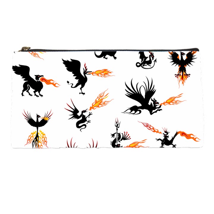 Dragon-phoenix-fire-bird-ancient Pencil Case