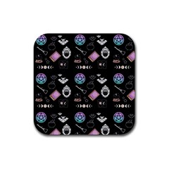 Pastel Goth Witch Rubber Coaster (square)  by InPlainSightStyle