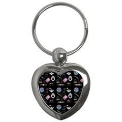 Pastel Goth Witch Key Chain (heart) by InPlainSightStyle