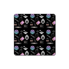 Pastel Goth Witch Square Magnet by InPlainSightStyle