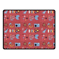 50s Red Double Sided Fleece Blanket (small)  by InPlainSightStyle