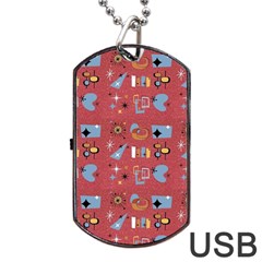 50s Red Dog Tag Usb Flash (one Side) by InPlainSightStyle