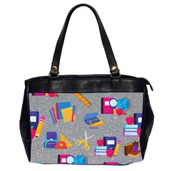 80s And 90s School Pattern Oversize Office Handbag (2 Sides) by InPlainSightStyle