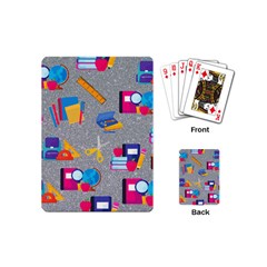 80s And 90s School Pattern Playing Cards Single Design (mini) by InPlainSightStyle