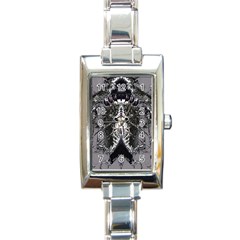 Alien Deco Rectangle Italian Charm Watch by MRNStudios