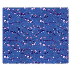 Branches With Peach Flowers Double Sided Flano Blanket (small)  by SychEva