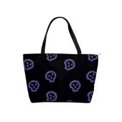 Purple Skulls On Dark Background Classic Shoulder Handbag by SychEva