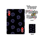 Purple Skulls On Dark Background Playing Cards 54 Designs (Mini) Front - HeartQ