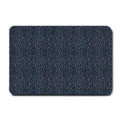 Blue Stripes On Dark Background Small Doormat  by SychEva