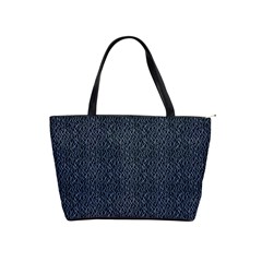 Blue Stripes On Dark Background Classic Shoulder Handbag by SychEva