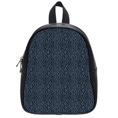 Blue Stripes On Dark Background School Bag (small) by SychEva