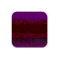 Red Splashes On Purple Background Rubber Square Coaster (4 Pack)  by SychEva