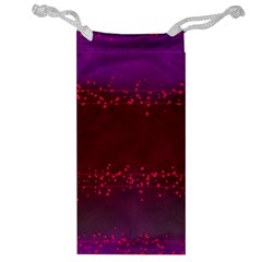Red Splashes On Purple Background Jewelry Bag by SychEva