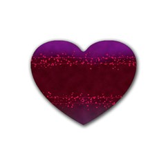 Red Splashes On Purple Background Rubber Coaster (heart)  by SychEva