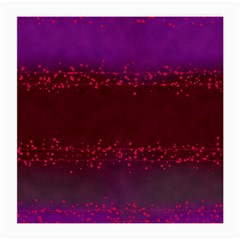 Red Splashes On Purple Background Medium Glasses Cloth by SychEva