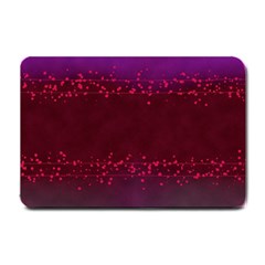 Red Splashes On Purple Background Small Doormat  by SychEva