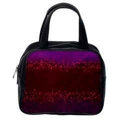 Red Splashes On Purple Background Classic Handbag (one Side) by SychEva